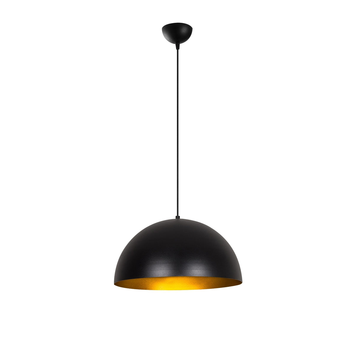 Hanging lamps - Hanging lamp 40 cm Black Gold Metal Echelon - Dimehouse