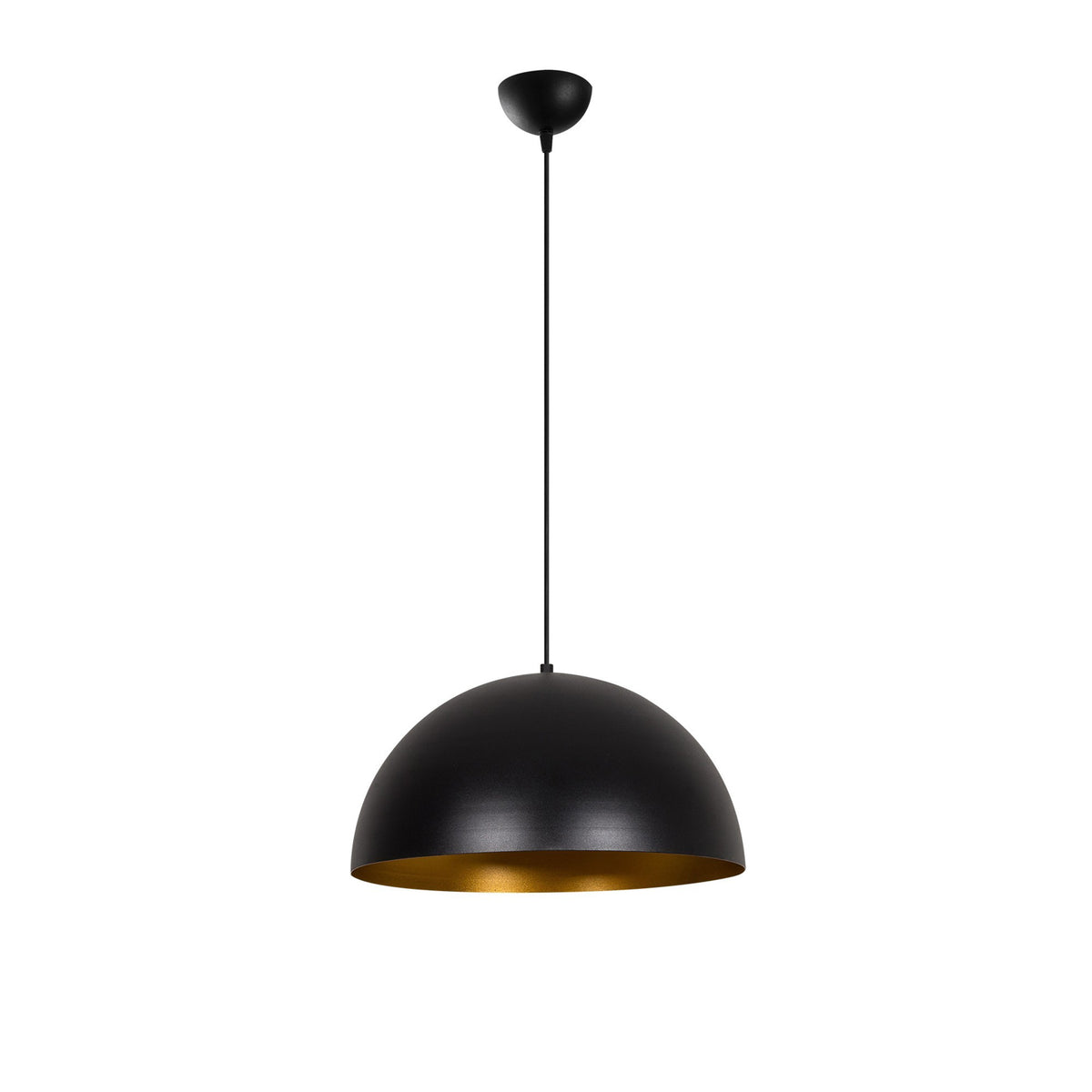 Hanging lamps - Hanging lamp 40 cm Black Gold Metal Echelon - Dimehouse