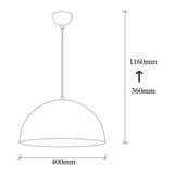 Hanging lamps - Hanging lamp 40 cm Black Gold Metal Echelon - Dimehouse