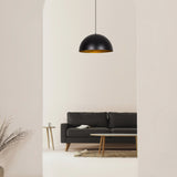 Hanging lamps - Hanging lamp 50 cm Black Gold Metal Echelon - Dimehouse