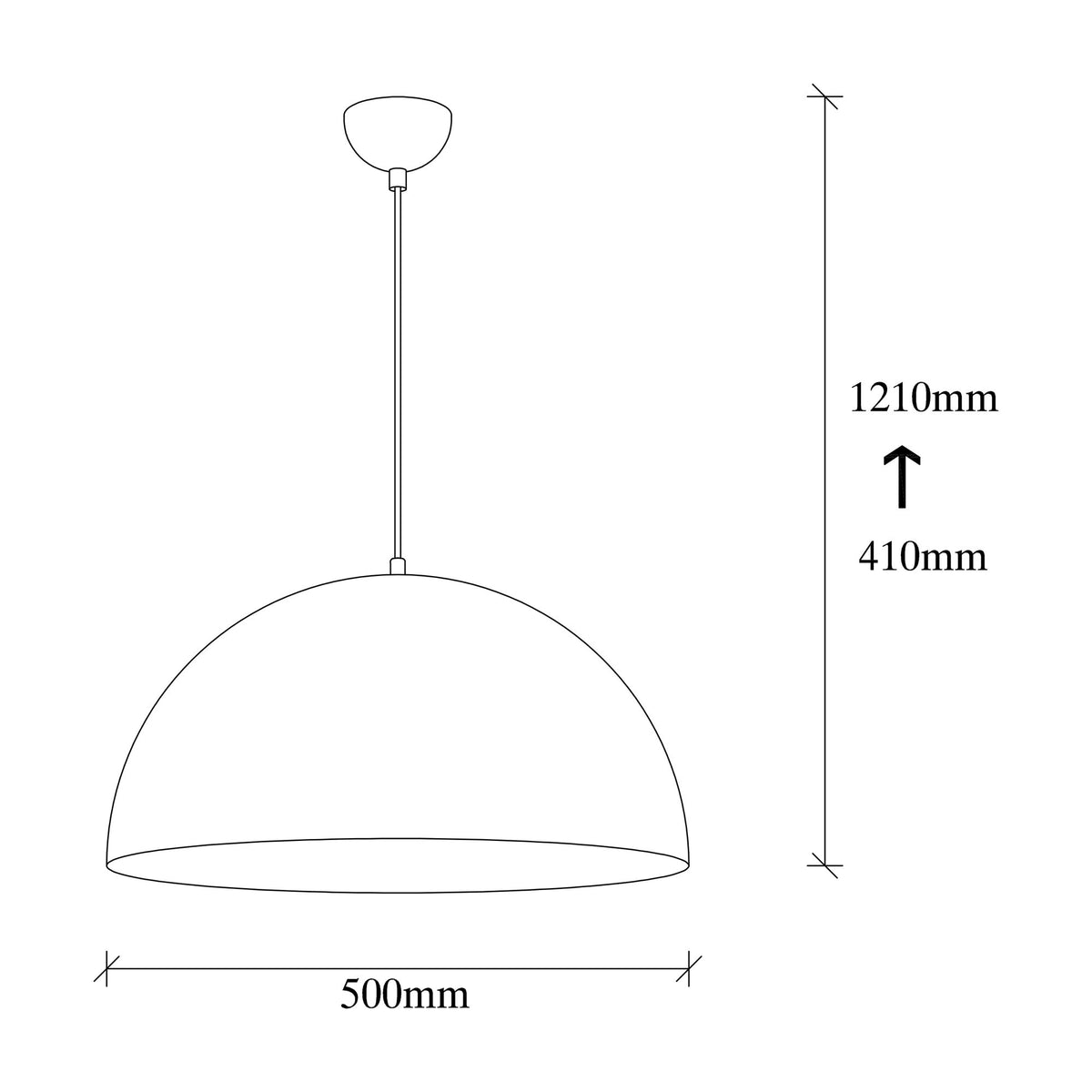 Hanging lamps - Hanging lamp 50 cm Black Gold Metal Echelon - Dimehouse