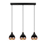 Hanging lamps - Hanging lamp 3 - lights Black Copper Metal Grip - Dimehouse