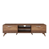 TV Furniture - TV Furniture Corfu Walnut Melamine 180x48.6x35 cm - Dimehouse