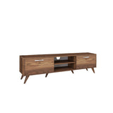 TV Furniture - TV Furniture Corfu Walnut Melamine 180x48.6x35 cm - Dimehouse