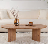 Coffee tables - Coffee table pine wood melamine arc shape Koda 119x60 cm - Dimehouse