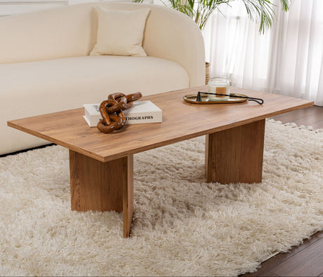 Coffee tables - Rectangular Coffee Table Siban Atlantic Pine look - 119x60 cm - Dimehouse