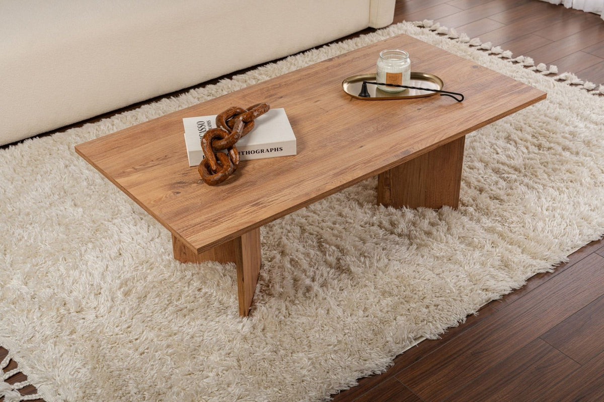 Coffee tables - Rectangular Coffee Table Siban Atlantic Pine look - 119x60 cm - Dimehouse