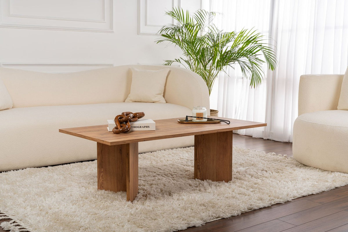 Coffee tables - Rectangular Coffee Table Siban Atlantic Pine look - 119x60 cm - Dimehouse