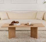 Coffee tables - Rectangular Coffee Table Siban Sapphire Oak look - 119x60 cm - Dimehouse