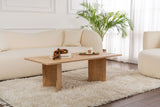 Coffee tables - Rectangular Coffee Table Siban Sapphire Oak look - 119x60 cm - Dimehouse
