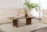 Coffee tables - Rectangular Coffee Table Siban Walnut wood look - 119x60 cm - Dimehouse