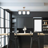 Hanging lamps - Hanging lamp 3 - light Bronze-colored Metal - Dimehouse