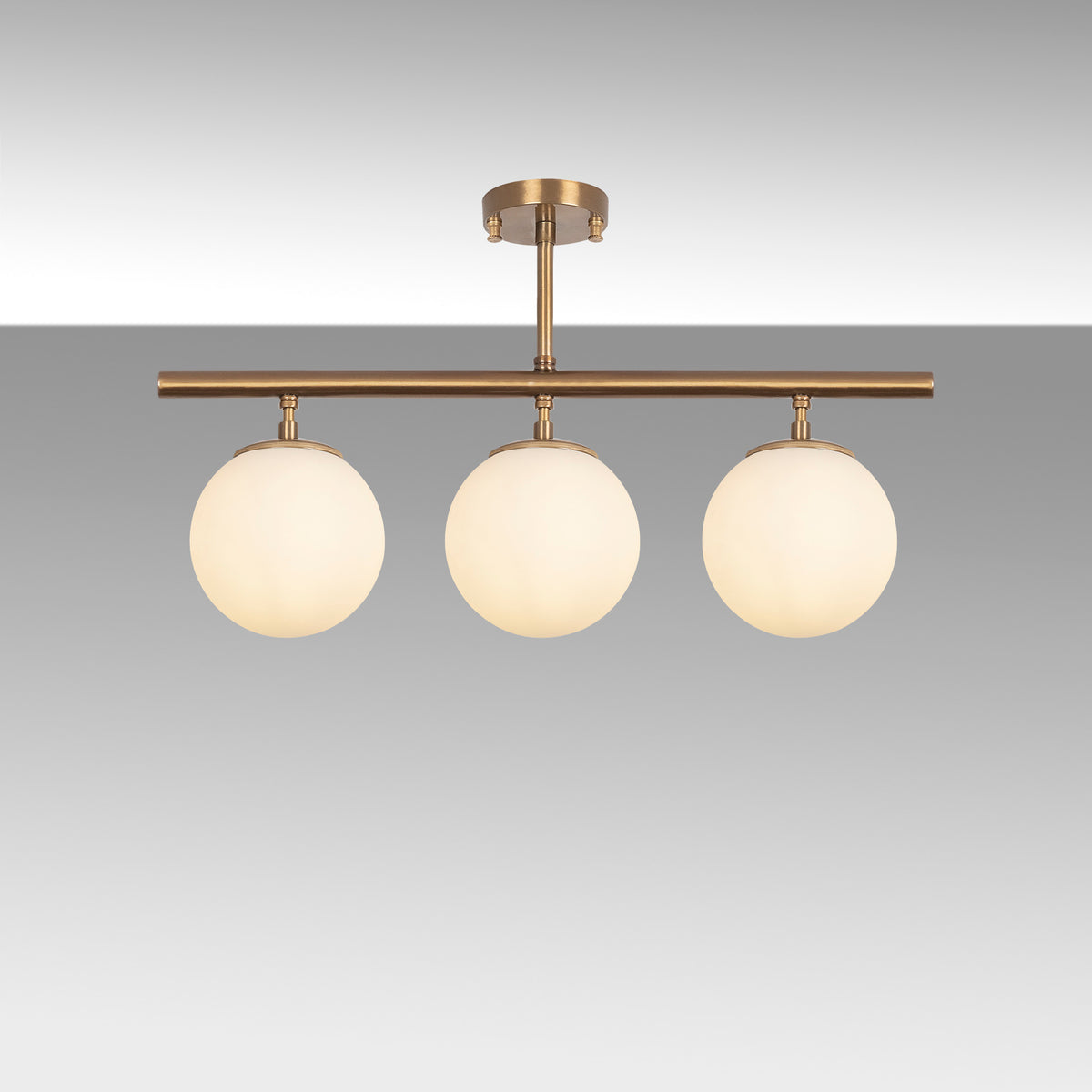 Hanging lamps - Hanging lamp 3 - light Bronze-colored Metal - Dimehouse