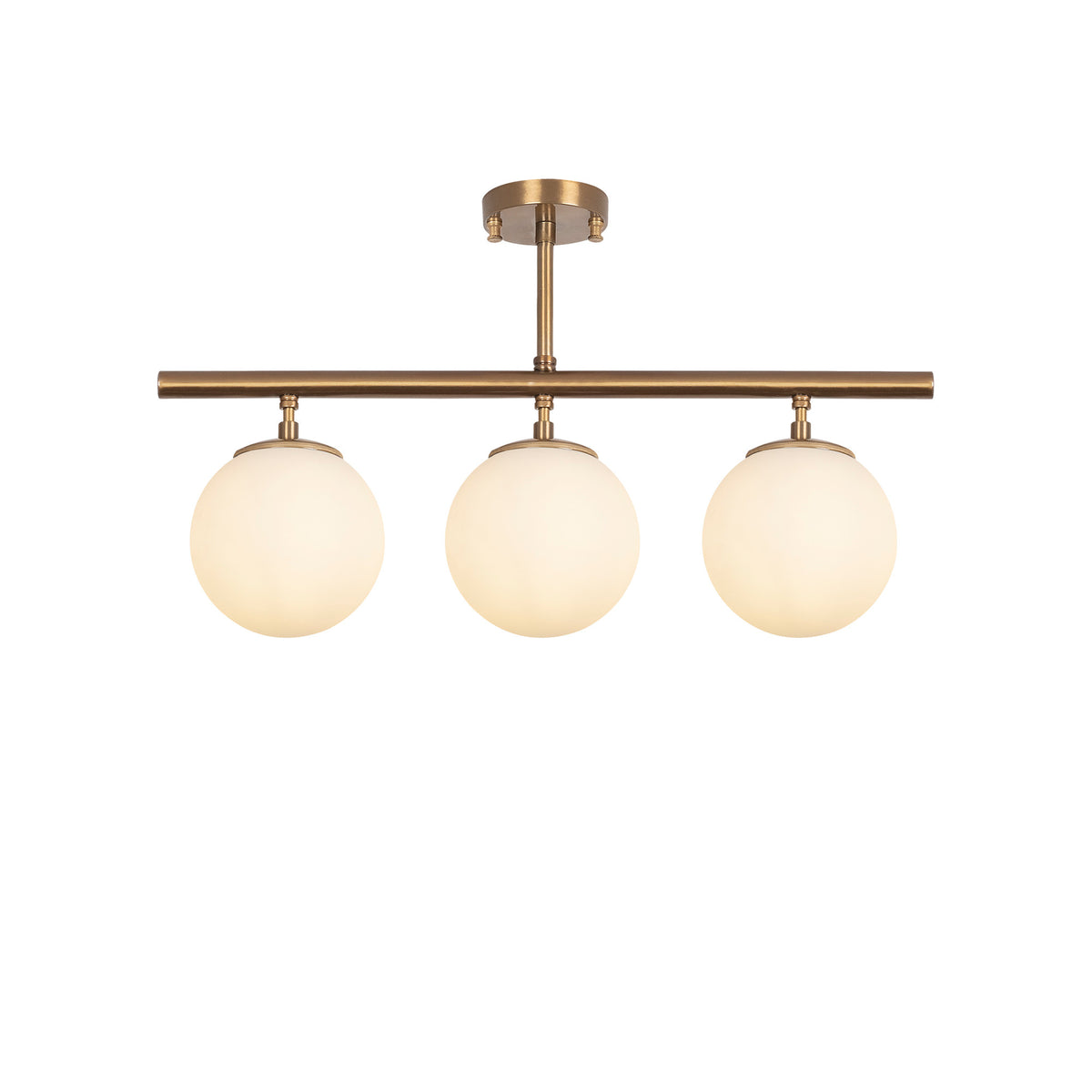 Hanging lamps - Hanging lamp 3 - light Bronze-colored Metal - Dimehouse