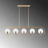 Hanging lamps - Hanging lamp 5 - lights Gold Clear Glass Lucent - Dimehouse