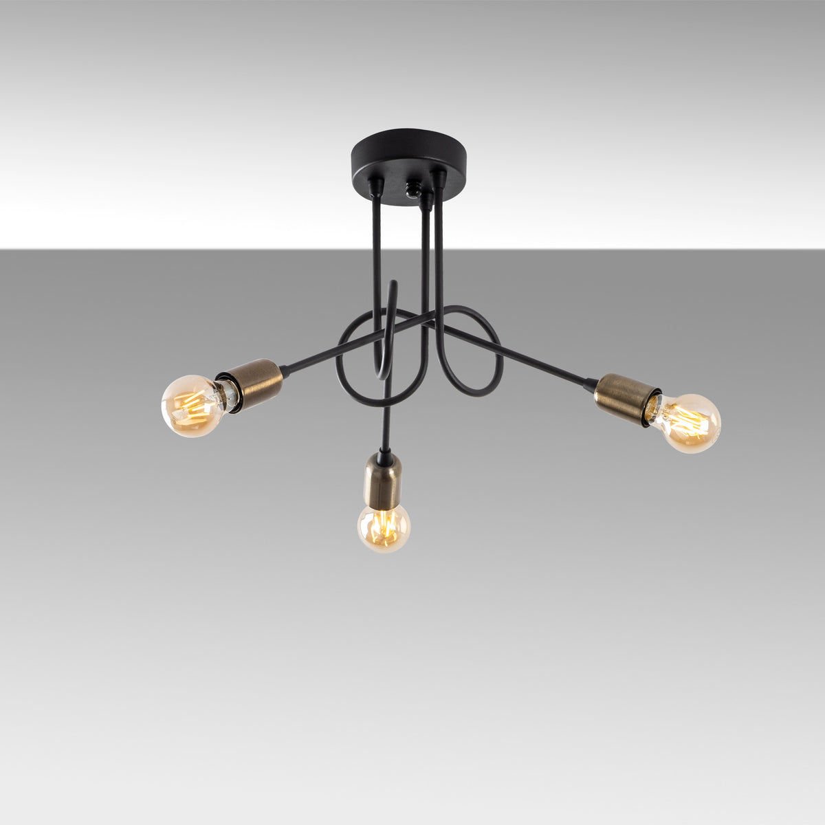 Hanging lamps - Hanging lamp 3 - lights Black Metal Pulse - Dimehouse