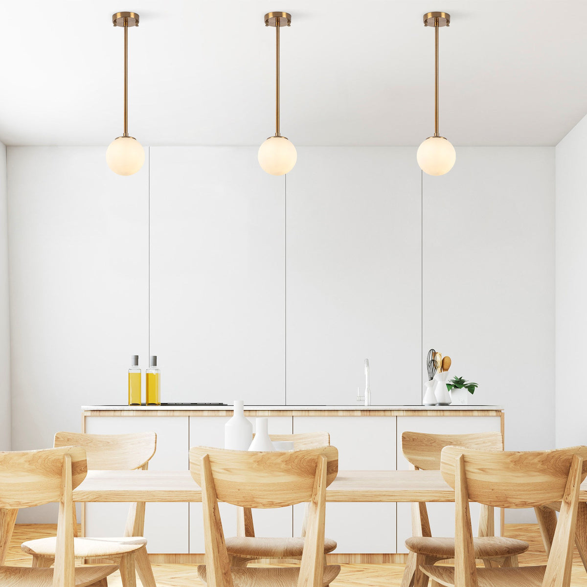 Hanging lamps - Hanging lamp 3 - light Bronze colored with White Shade Metal Flint - Dimehouse