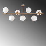 Hanging lamps - Hanging lamp 7 - light Bronze-colored Glass Radiance - Dimehouse