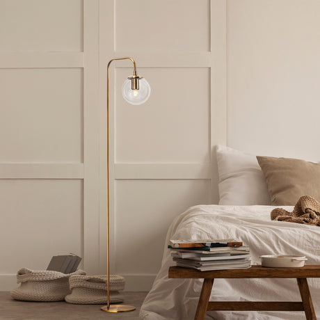 Floor lamps - Floor lamp Bronze-colored Clear Glass Brim - Dimehouse