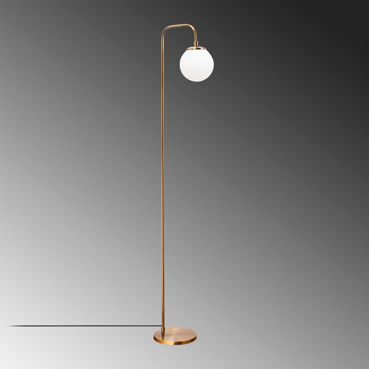 Floor Lamps - Floor Lamp Bronze Beige Glass Brim - Dimehouse