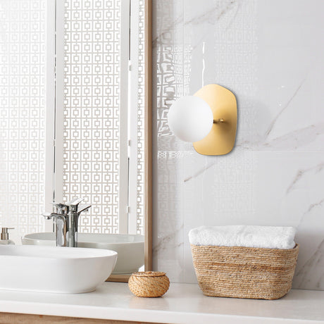 Wall lamps - Wall lamp 1 - light Gold Glass Axel - Dimehouse