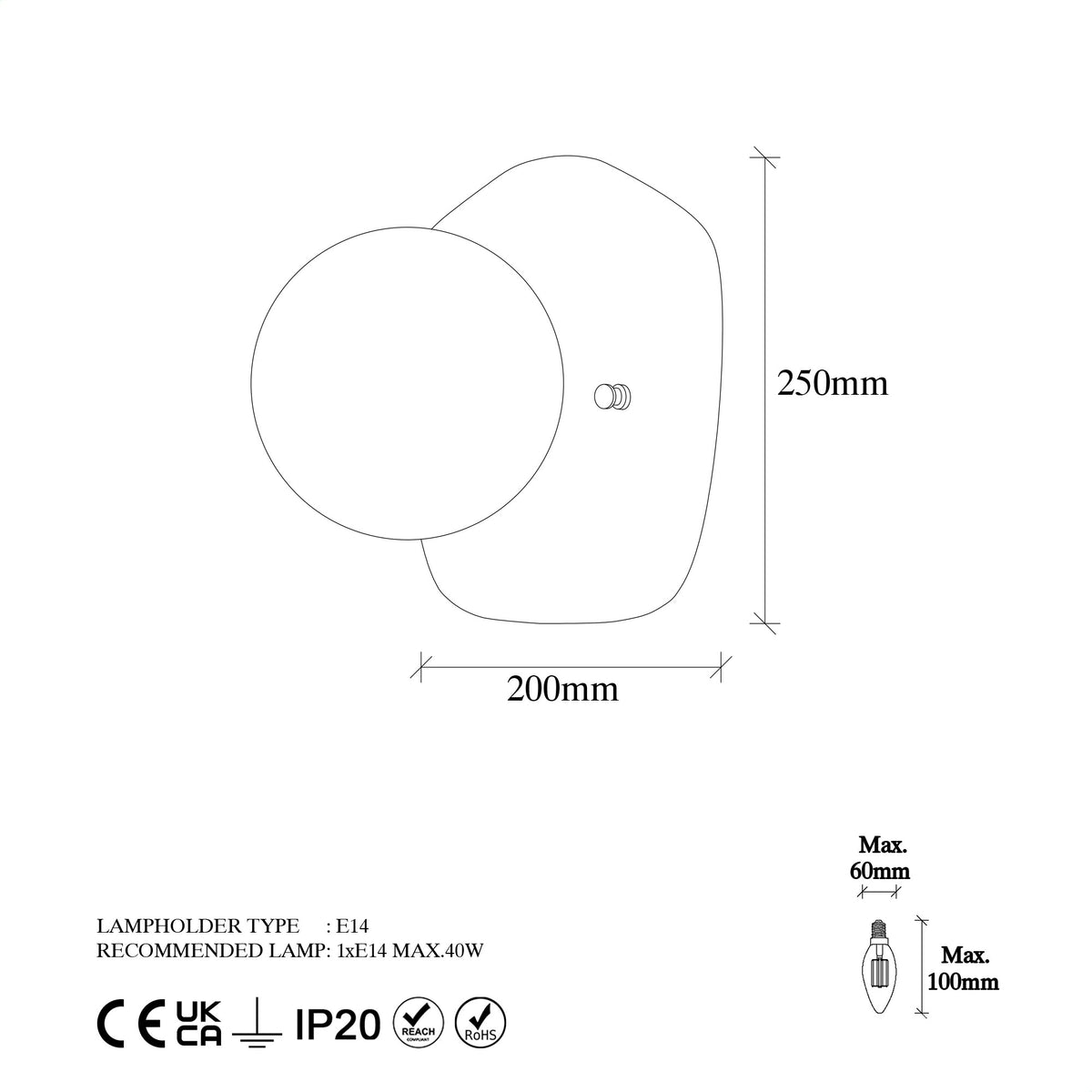 Wall lamps - Wall lamp 1 - light Gold Glass Axel - Dimehouse