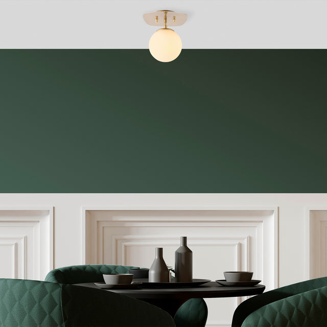 Ceiling lamps - Ceiling lamp 1 - light Gold Glass Axel - Dimehouse