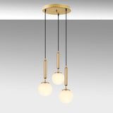 Hanging lamps - Hanging lamp 3 - lights Gold Glass Cascade - Dimehouse