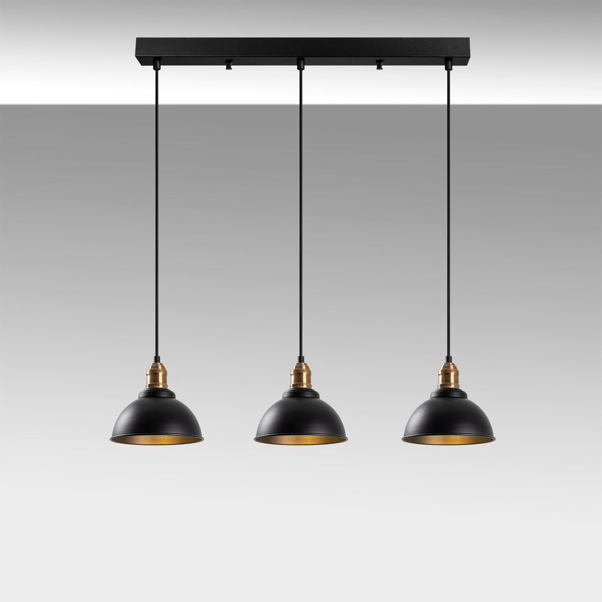 Hanging lamps - Hanging lamp 3 - lights Black Metal Lynx - Dimehouse