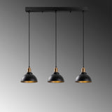 Hanging lamps - Hanging lamp 3 - lights Black Metal Lynx - Dimehouse