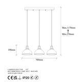 Hanging lamps - Hanging lamp 3 - lights Black Metal Lynx - Dimehouse