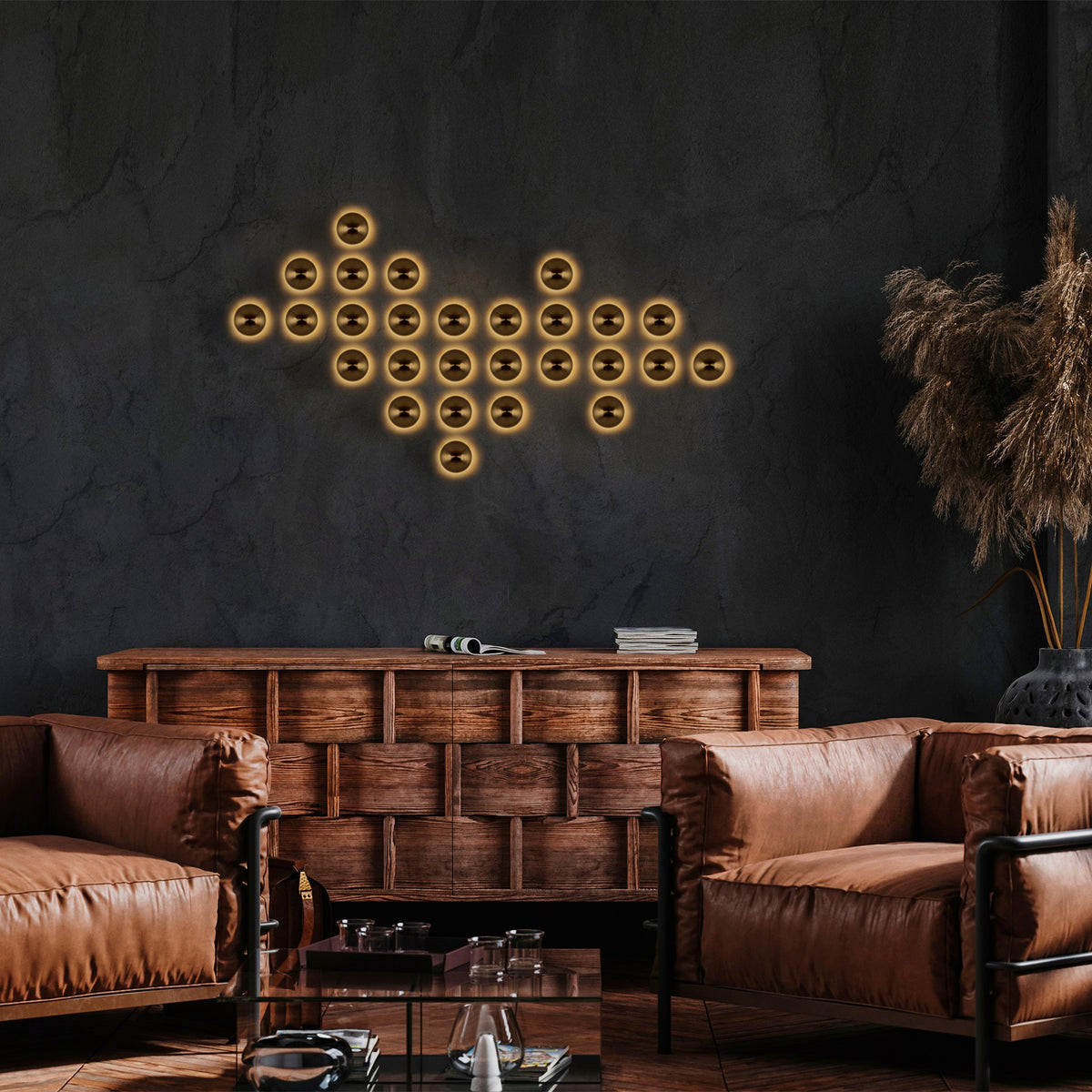 Wall lamps - Wall lamp Gold Metal Dusk - Dimehouse