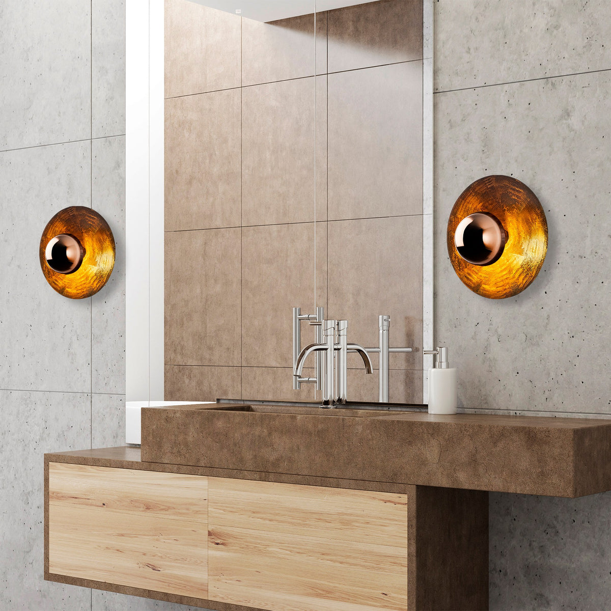 Wall lamps - Wall lamp Copper-colored 38 cm Metal Elevate - Dimehouse