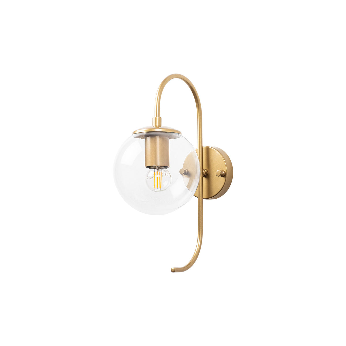 Wall lamps - Wall lamp Gold Clear Glass Lucent - Dimehouse