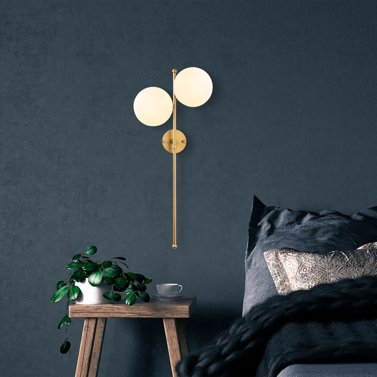 Wall lamps - Wall lamp 2 - lights Gold Glass Radiance - Dimehouse