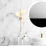 Wall lamps - Wall lamp 2 - lights Gold Glass Radiance - Dimehouse