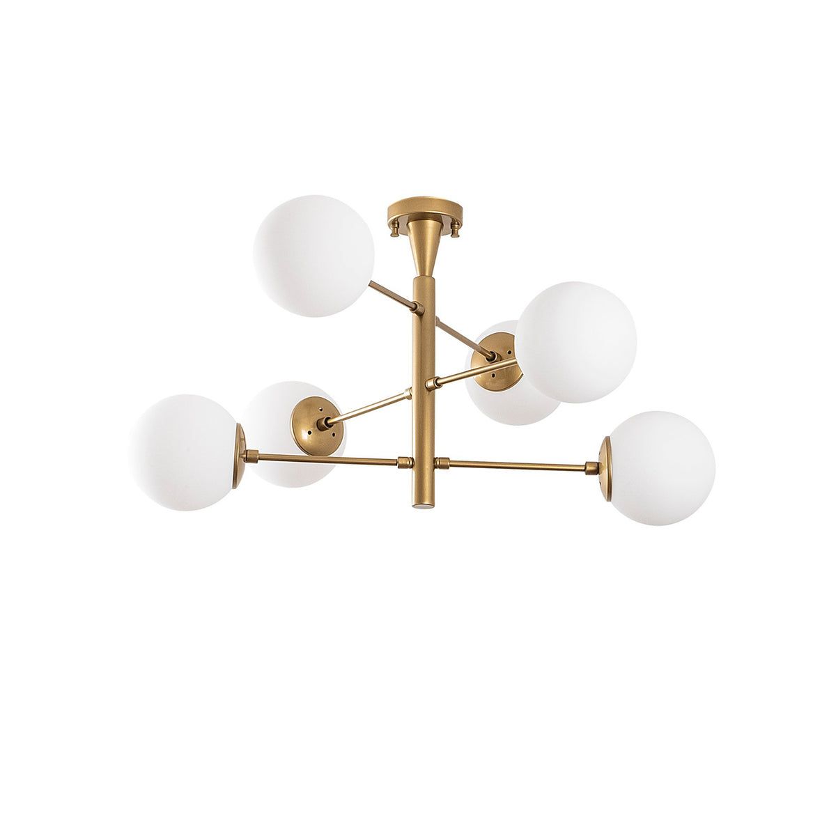 Hanging lamps - Hanging lamp 6 - lights Gold Metal - 75 x 75 cm - Luster - Dimehouse