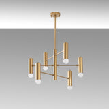 Hanging lamps - Hanging lamp 6 - lights Gold Metal Arctic - Dimehouse