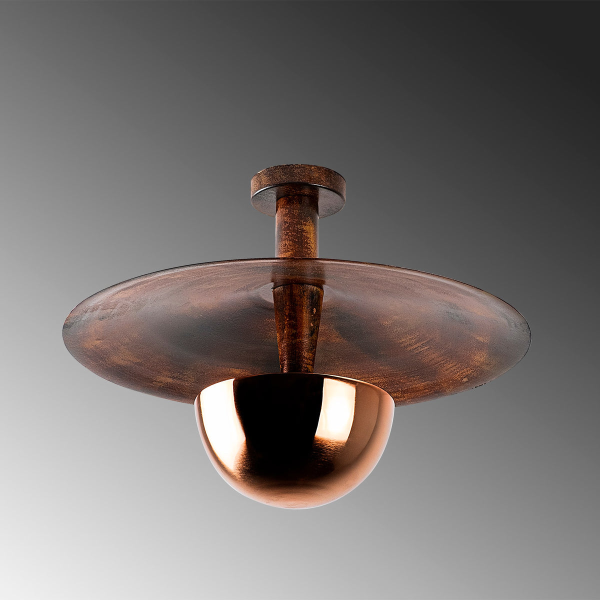 Ceiling lamps - Ceiling lamp 48 cm Copper-colored Metal Elevate - Dimehouse