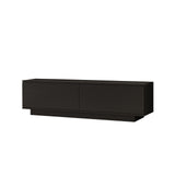 TV Furniture - TV Furniture Merida Black Melamine 140x38.2x35.5 cm - Dimehouse