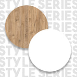 Bar tables - Bar table Paphos Atlantic Pine Wood White Melamine 120x101.8x51.6 cm - Dimehouse