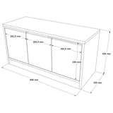 Shoe cabinets - Shoe cabinet Aquila White Melamine 89.6x45.8x35.5 cm - Dimehouse