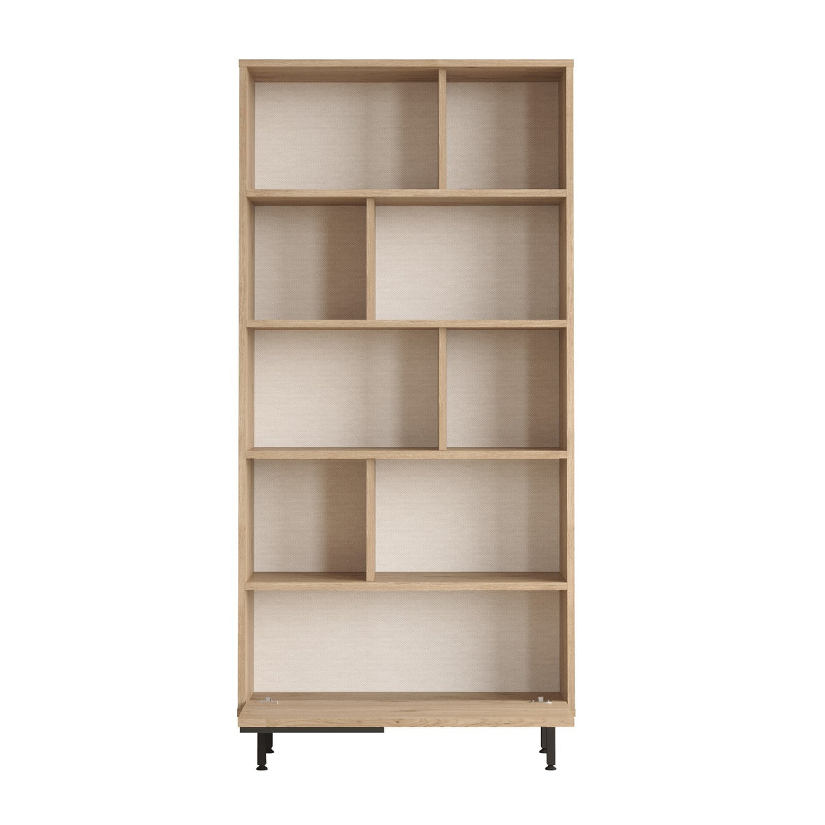 Bookcases - Bookcase Cosmos Walnut Oak Melamine 83.9x175.6x29.5 cm - Dimehouse