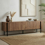 Nexus TV cabinet oak look black 180 cm Kafkas oak look / Black Melamine-coated wood