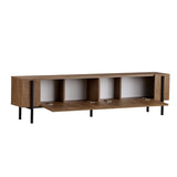 Nexus TV cabinet oak look black 180 cm Kafkas oak look / Black Melamine-coated wood