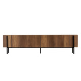 Nexus TV cabinet walnut look black 180 cm Baroque walnut look and black Melamine wood composite