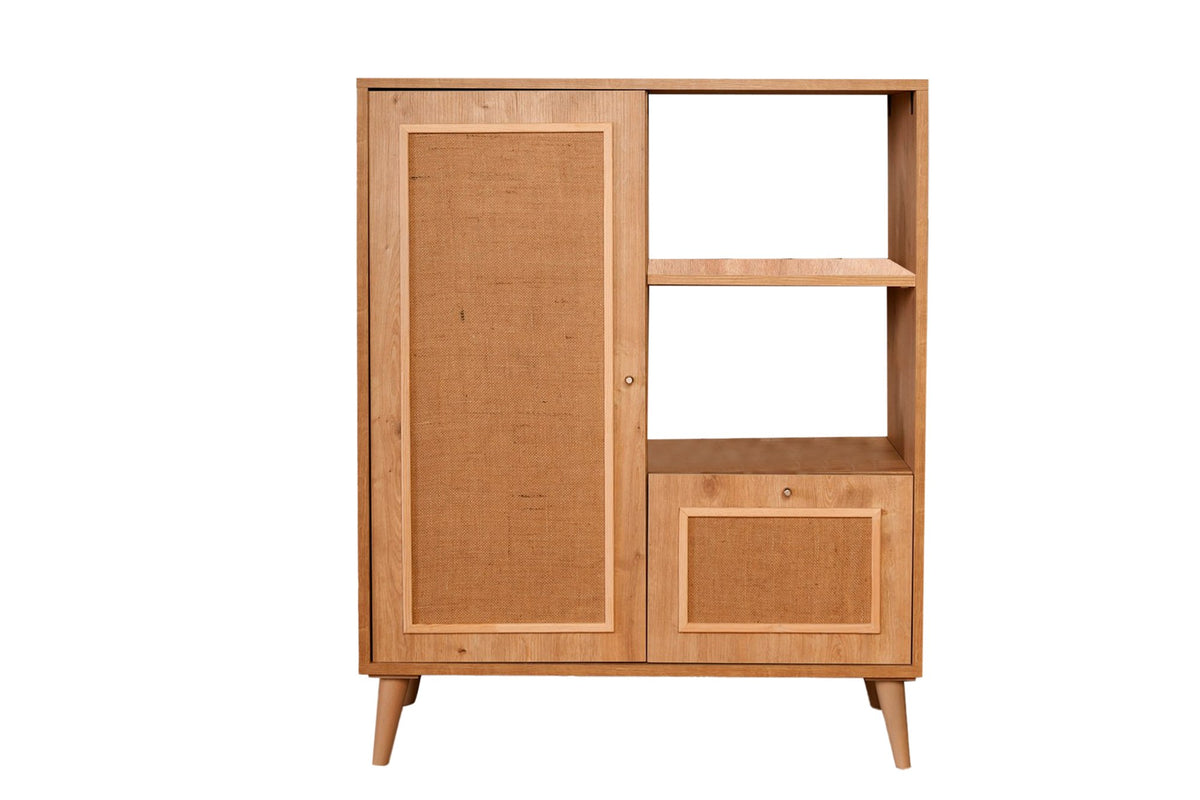 Wall cabinets - Wall cabinet Jut Oak Beechwood 40x110x90 cm - Dimehouse