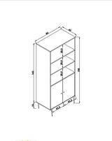 Bookcases - Bookcase Jut Oak Beechwood 40x110x90 cm - Dimehouse