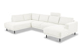 Sofas - Headrest beige sofa fabric - Aniko - Dimehouse