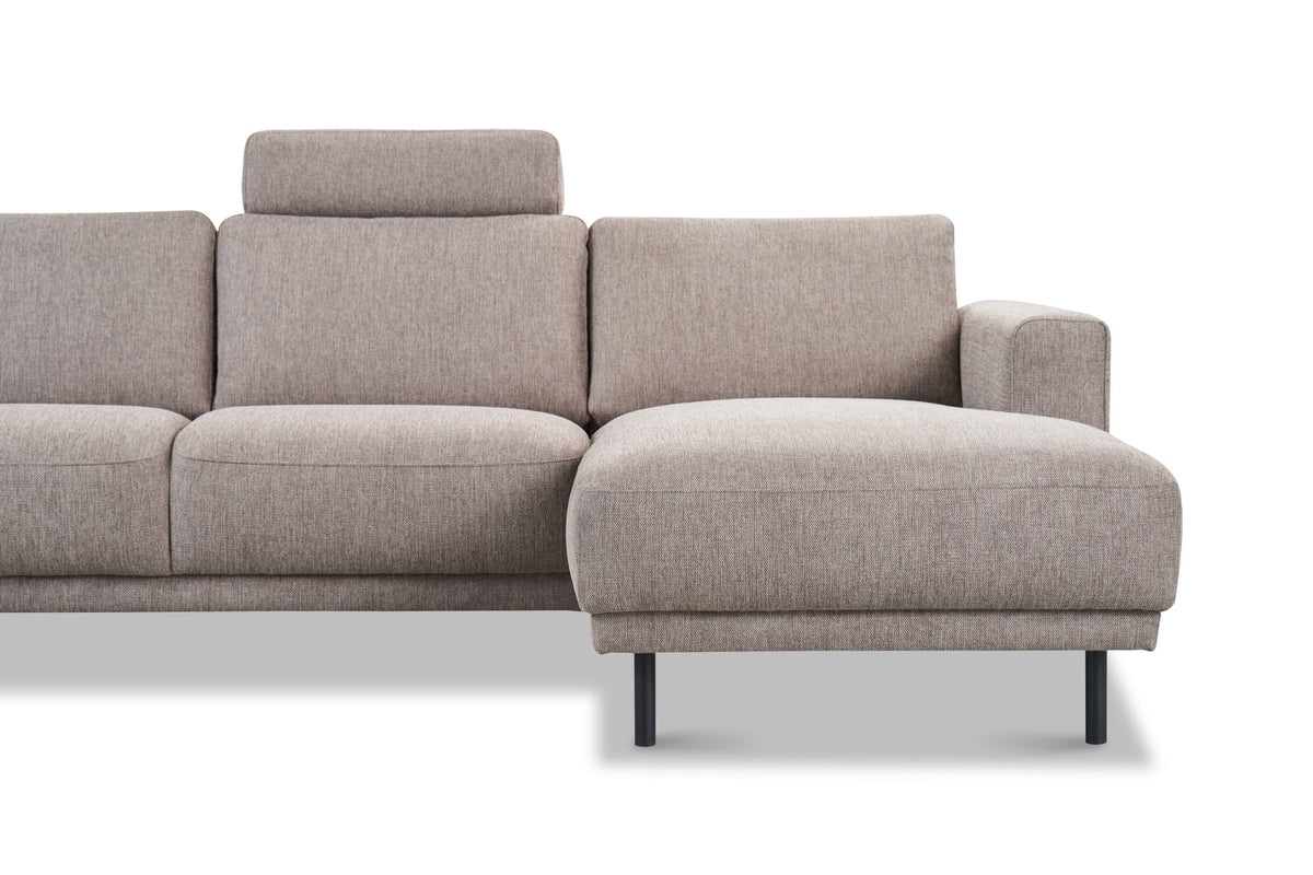 Sofas - Headrest taupe sofa fabric - Aniko - Dimehouse